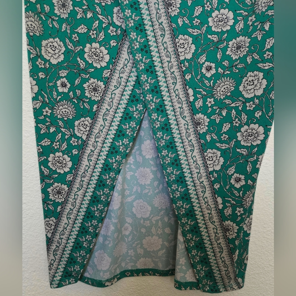 Free People Saron Skirt Floral Green Flowers Size XS - Picture 7 of 14